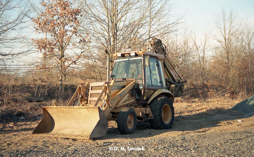 CR Backhoe Loader EF 5814 Sayreville, NJ Winter 2000 Conrail Photo